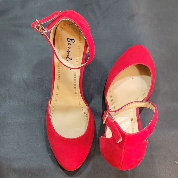 BOWMILEL ROUND TOE HIGH HEEL STILETTO D'ORSAY SHOE - Picture 4 of 14